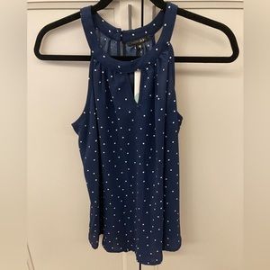 papermoon navy and white halter blouse